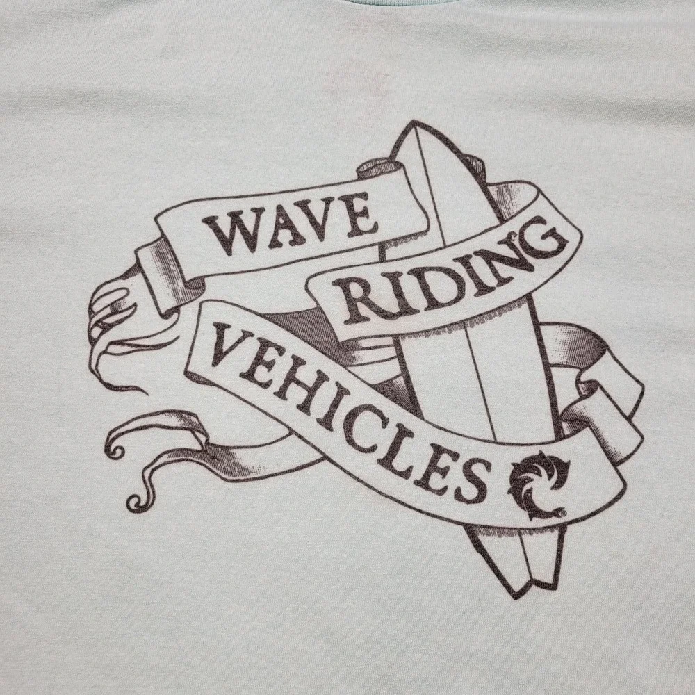 WRV Wave Riding Vehicles Vintage sky blue long sleeve T shirt Size XXL nwt - Picture 3 of 5